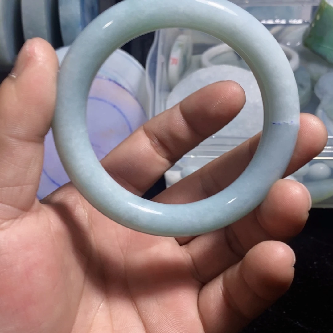 紫***菀定制翡翠未镶嵌天然翡翠圆条55➕缅甸天然翡翠A货