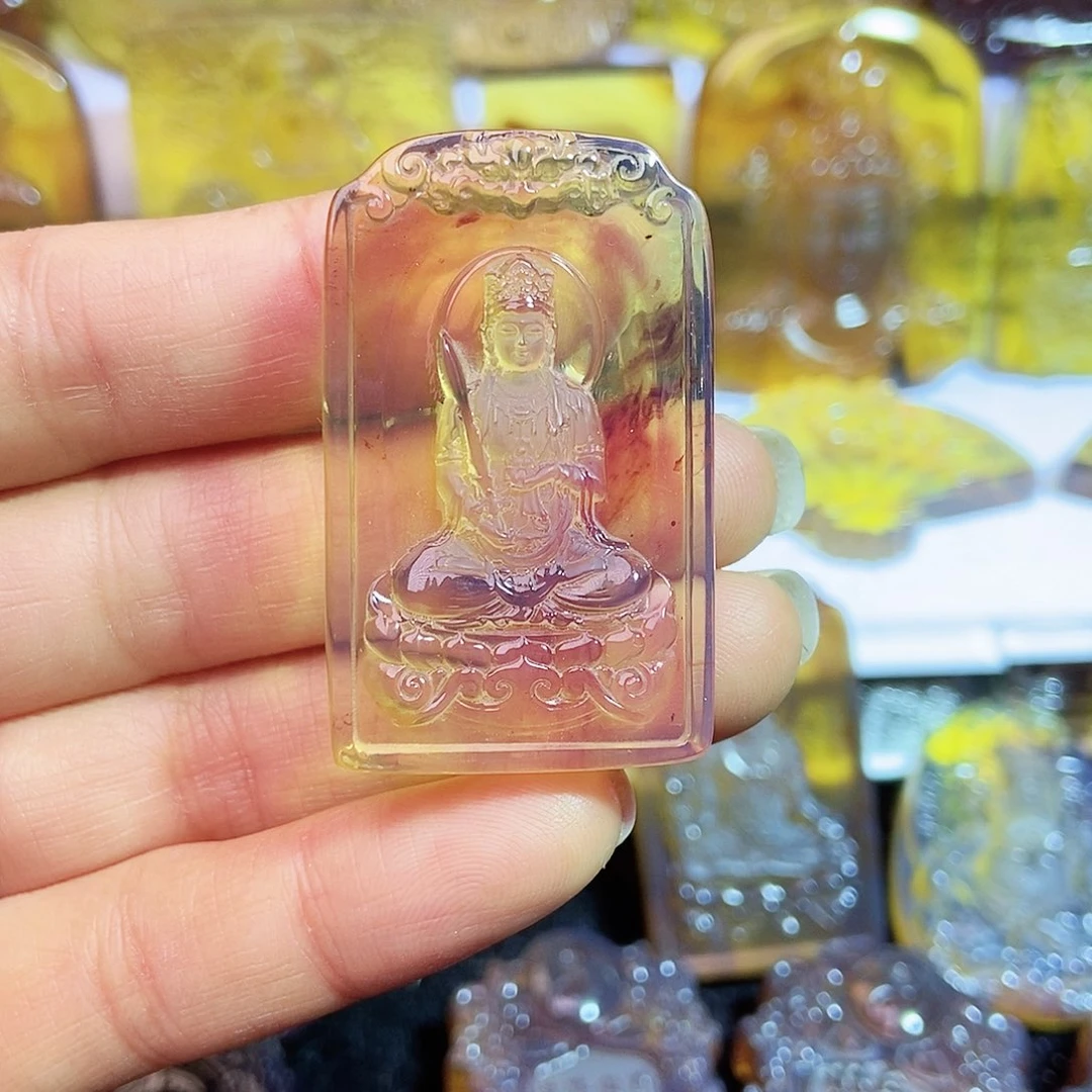 琥珀颈饰未镶嵌文殊菩萨11号