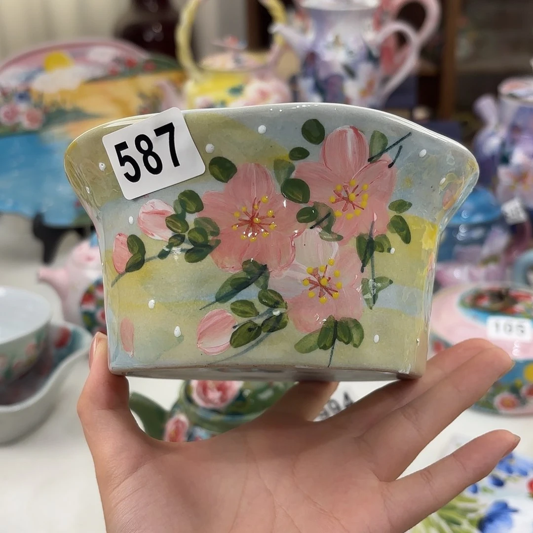 景德镇手绘高温釉下彩陶瓷茶具