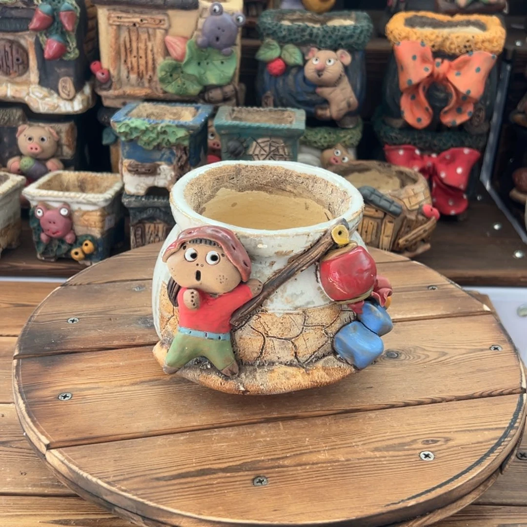 红陶嘻哈多肉花盆