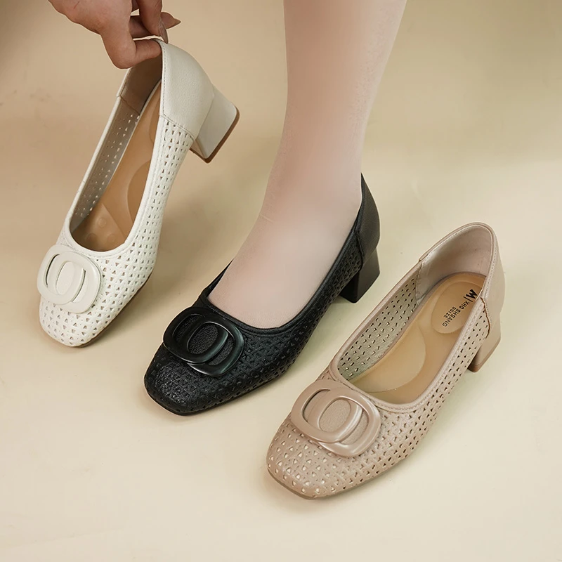 凉鞋单鞋明星同款百搭平底鞋女士流行鞋子真皮