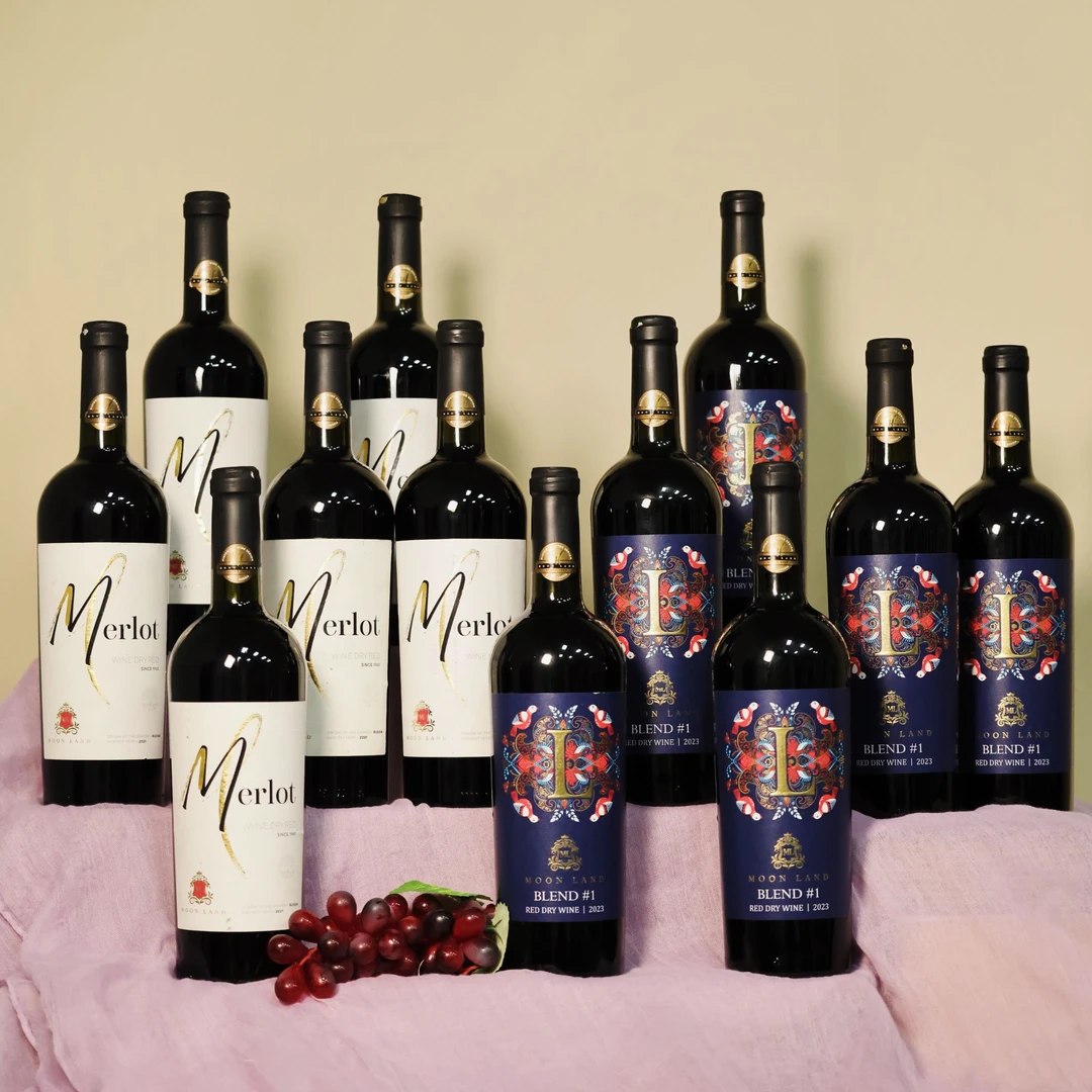 【 俄罗斯进口】木莱特梅洛蓝鸟干红葡萄酒 750ml/瓶组合