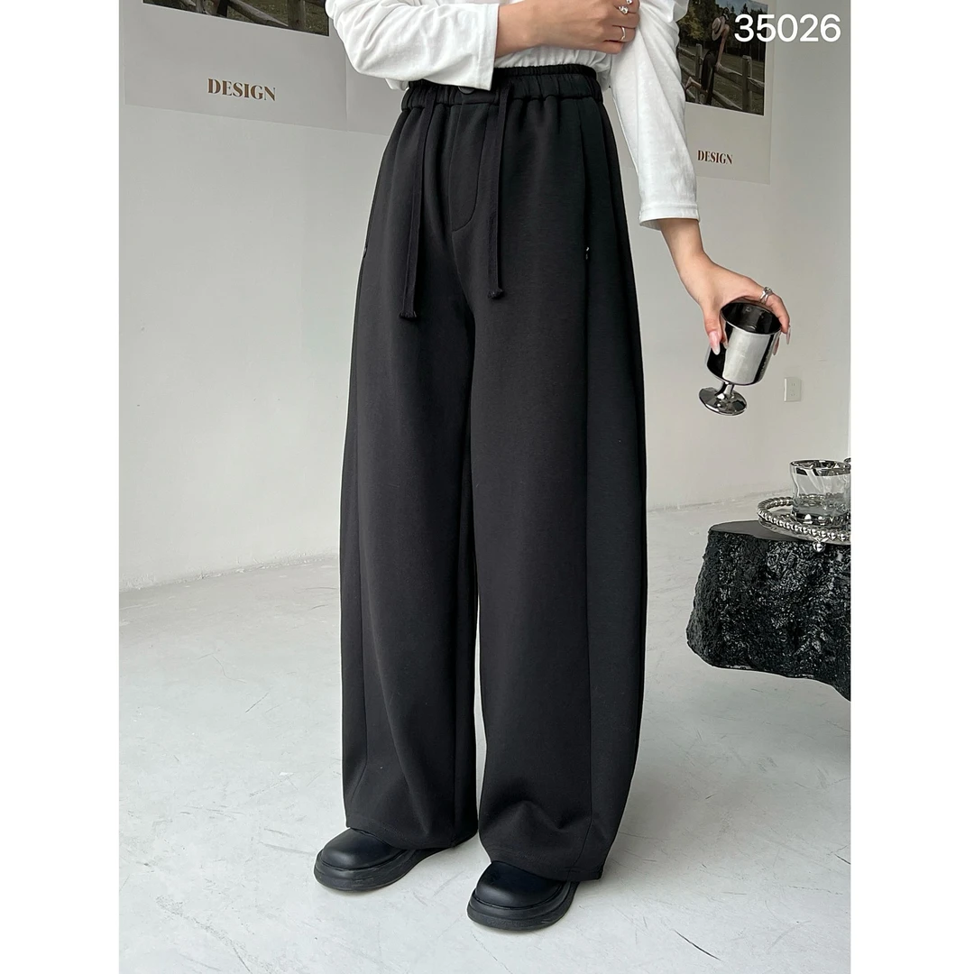 3735号#35026#春新款百搭隐形拉链双口袋弹力腰休闲裤G11-33