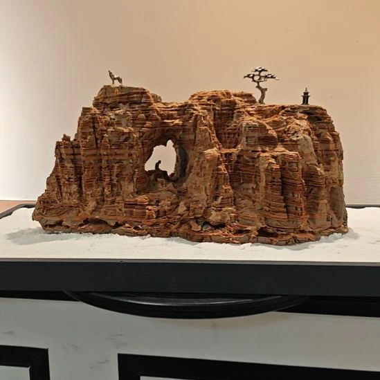 钱***罐石头灵璧石滴水莲花楼兰山