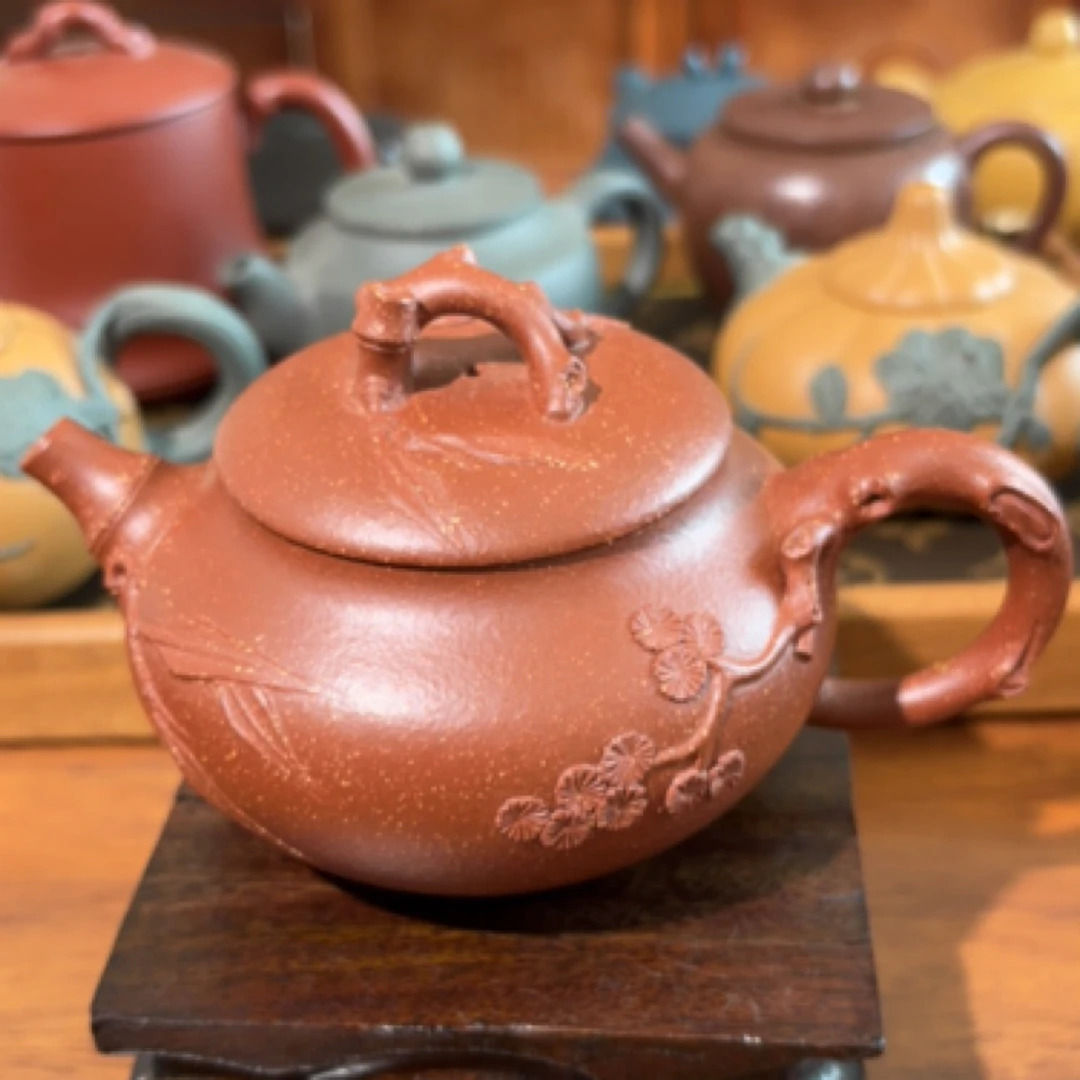 工艺美术大师紫砂红金沙祝寿延年，自用送礼佳品