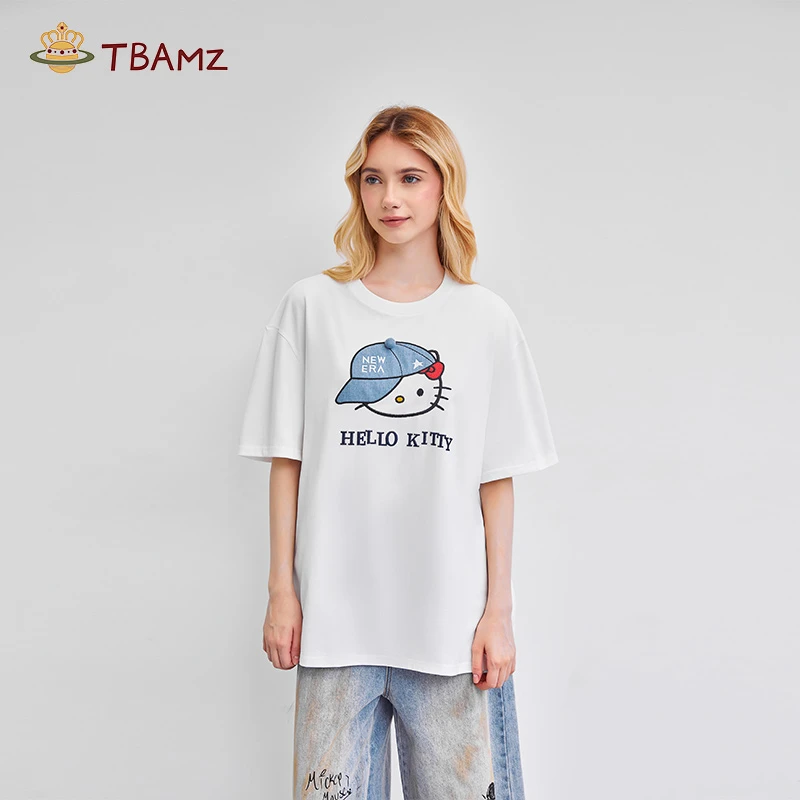 TBAMZ 美式萌趣棒球KITTY刺绣T 7225T372