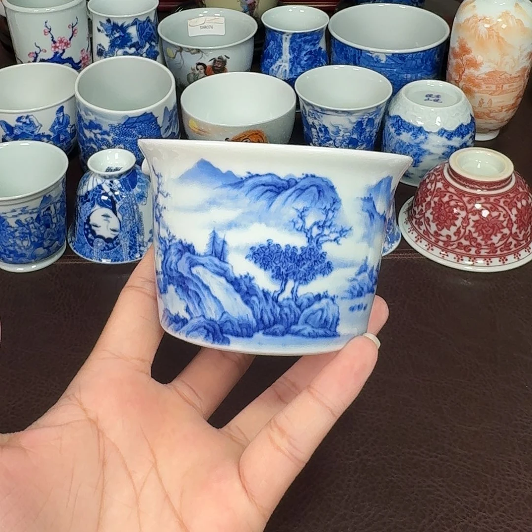 现代景德镇陶瓷盖碗