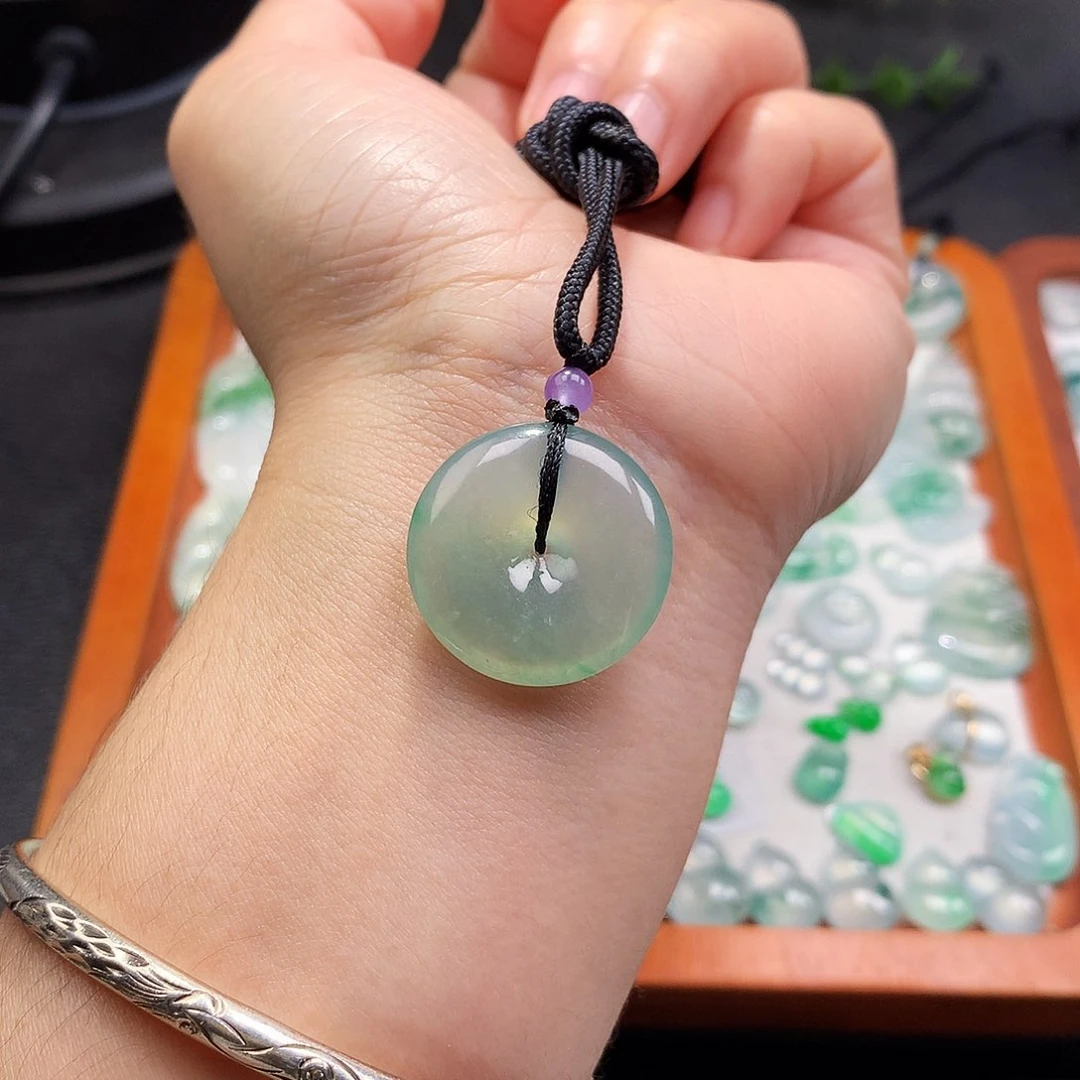 吊坠(不含链)未镶嵌翡翠平安扣