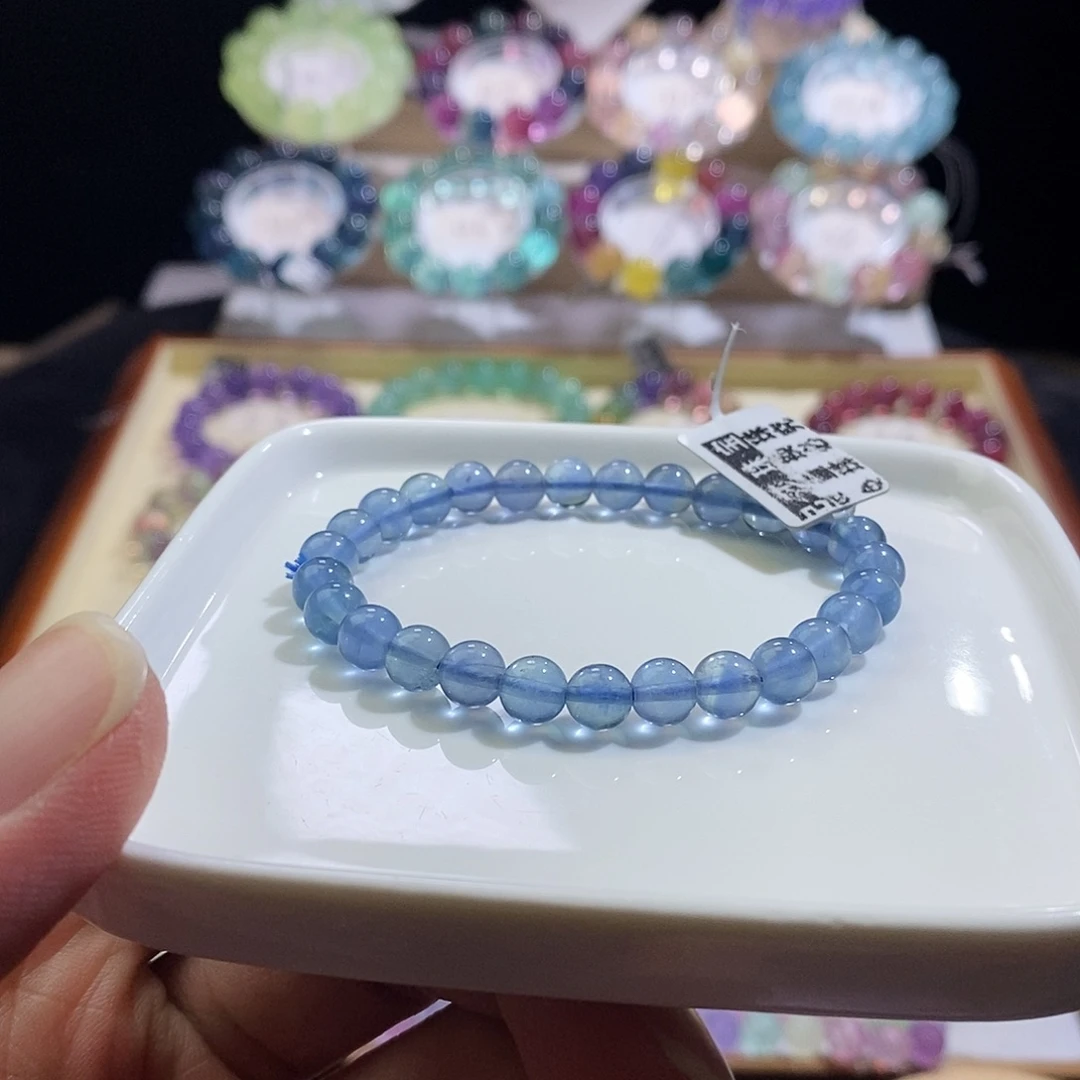 手链未镶嵌萤石天空色单圈7mm