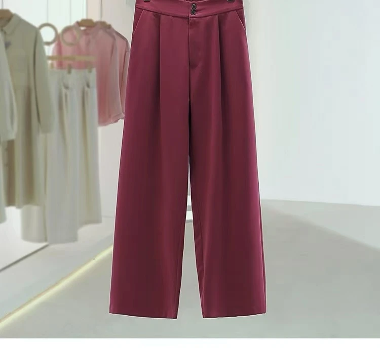 【幻彩SJ】NN3011-时尚女装设计感休闲裤百搭宽松气质