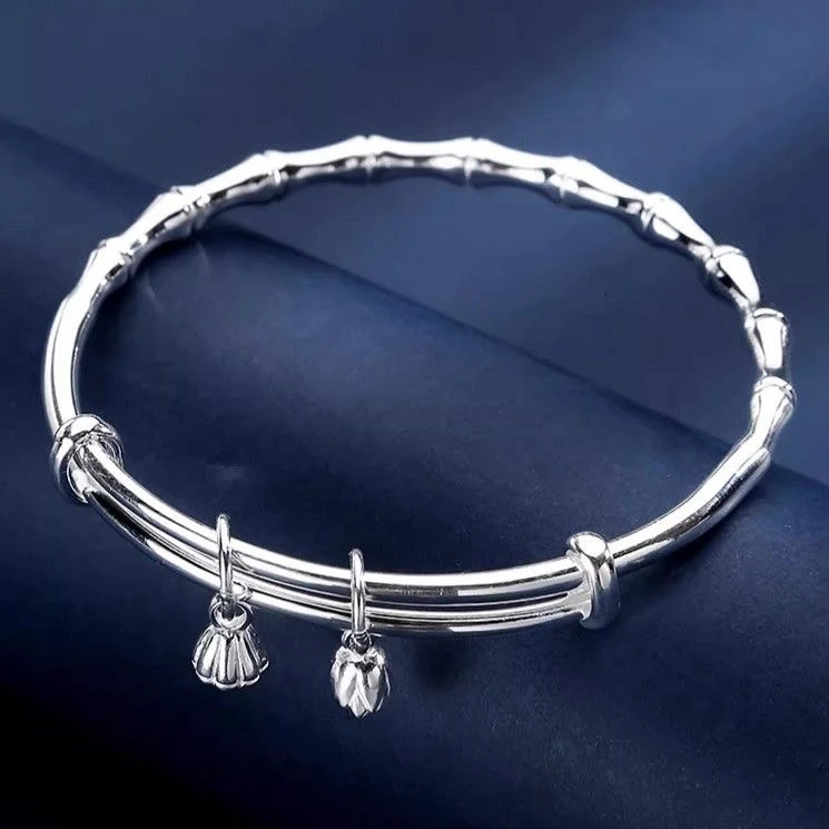 手镯 009，莲蓬竹节推拉女人手镯