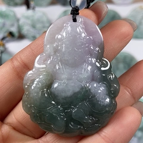 翡翠颈饰未镶嵌黄财神爷福利