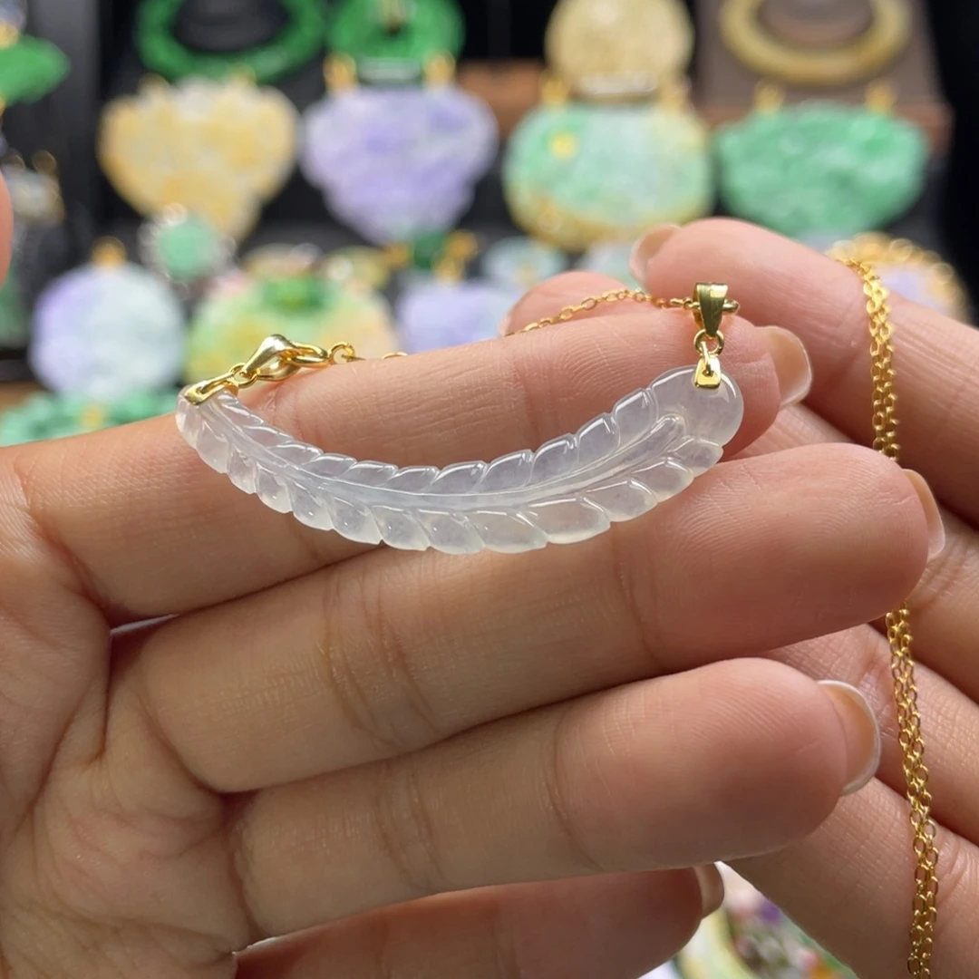 翡翠未镶嵌颈饰代编织
