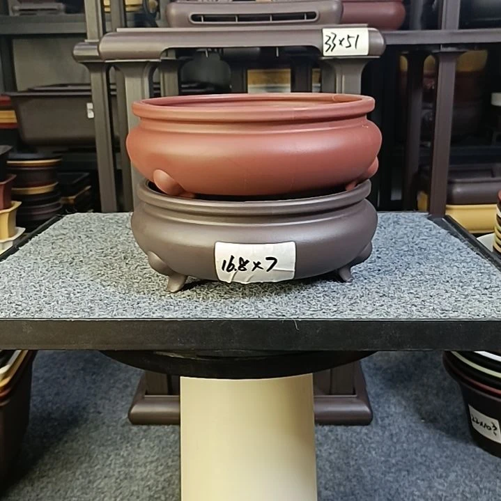 2只16.8cm三足香炉盆