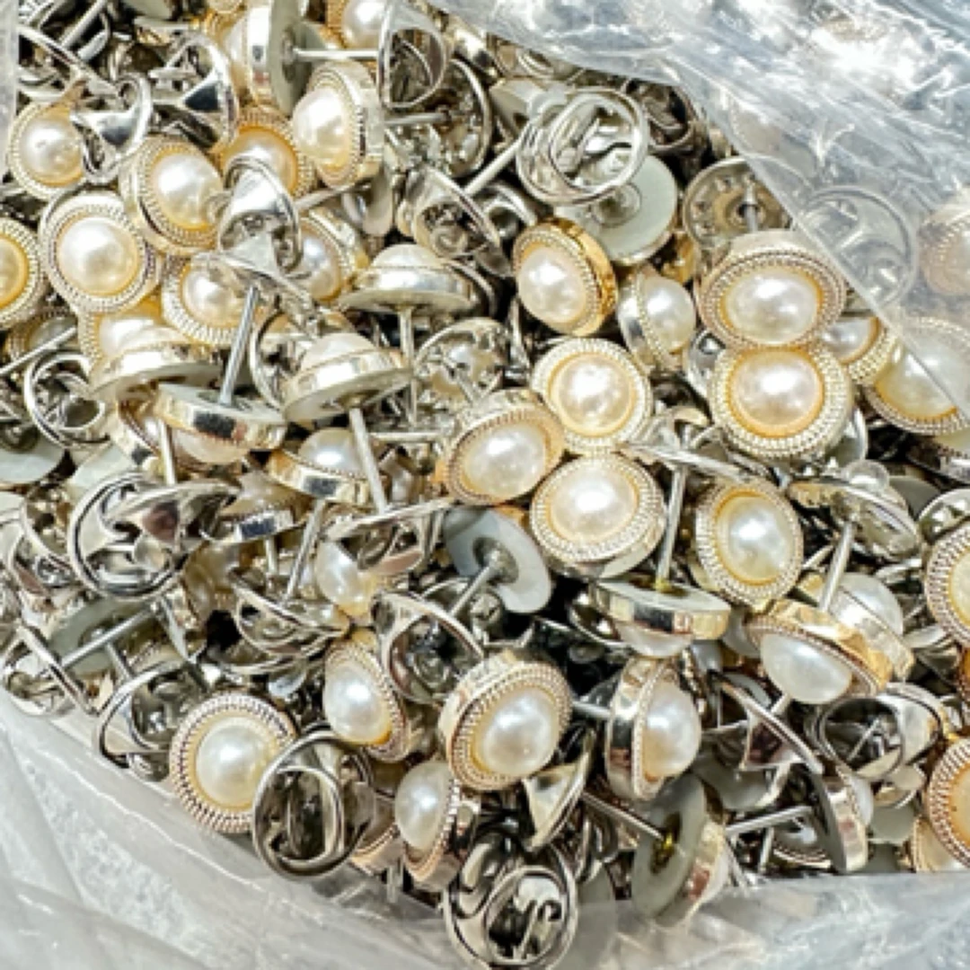 窗帘防翘免钉扣花边加厚暗扣绑带窗帘配件长短针款珍珠笑脸款新款