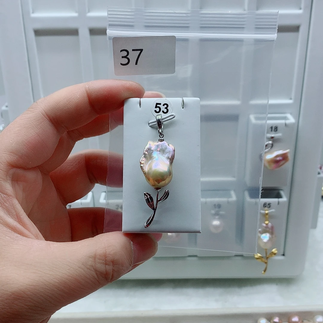 吊坠(不含链)淡水珍珠合金