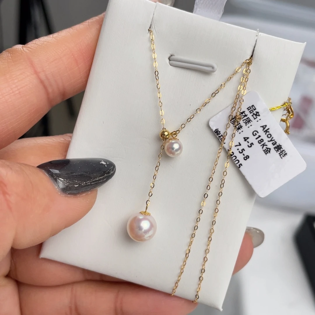 海水珍珠颈饰18K金镶嵌