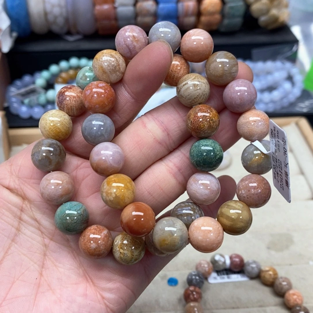 硅化珊瑚（珊瑚玉）手链未镶嵌星**103