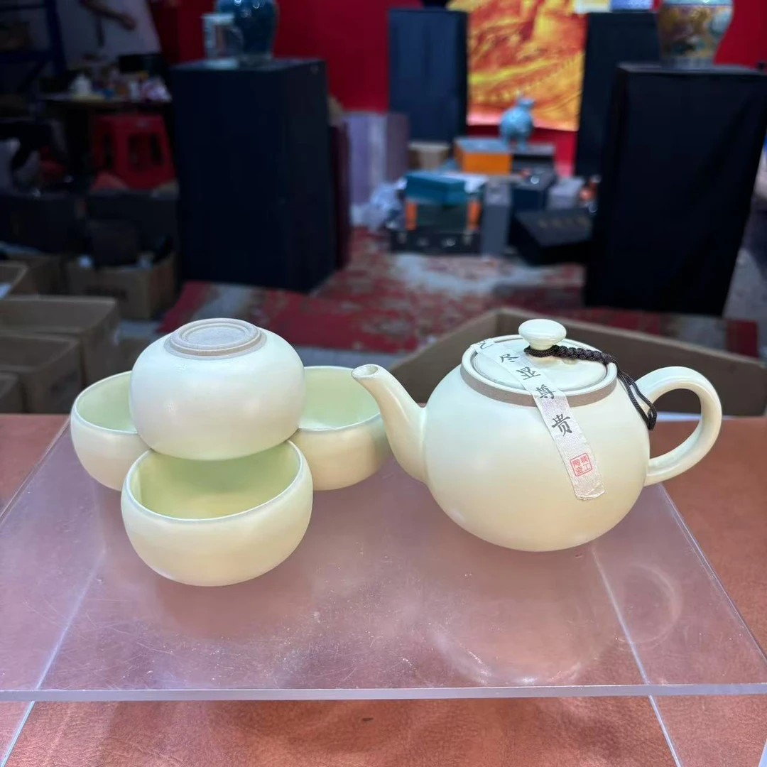 秋香茶具 黄汝美人壶一壶四杯+主人杯（无礼盒）小套装-