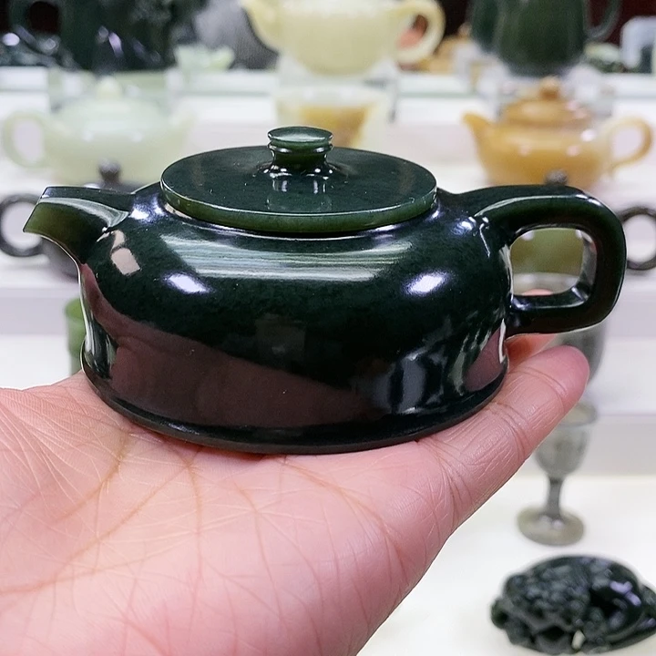 未镶嵌和田玉挂件茶壶110m l