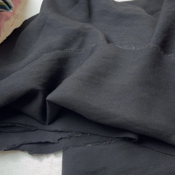棉混纺黑色天丝棉2米
