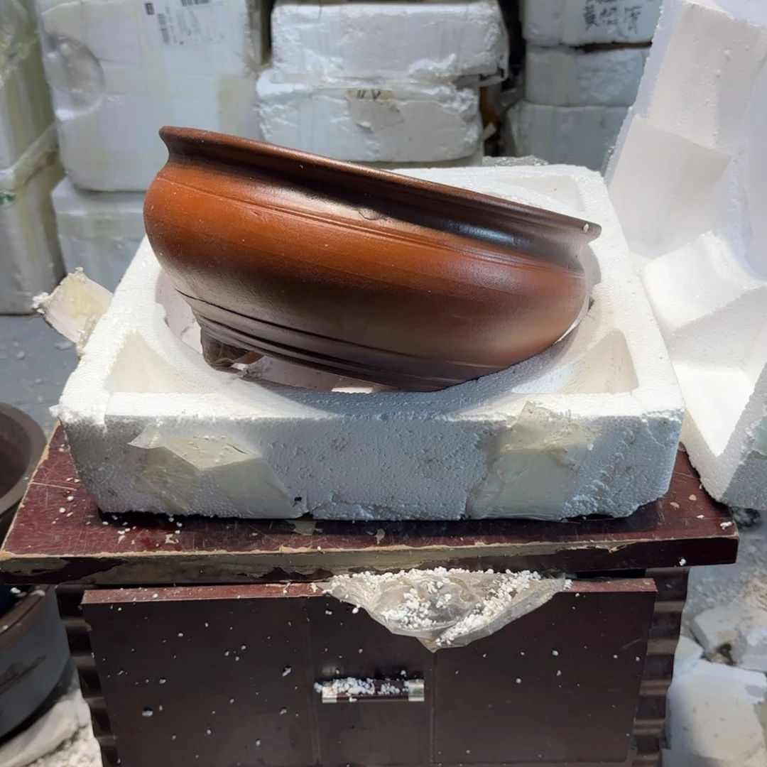 紫砂花盆口径25.11口径