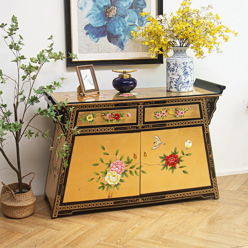 123*43*83柜家具烤漆彩绘柜子装饰柜风水进门玄关柜入户门厅柜