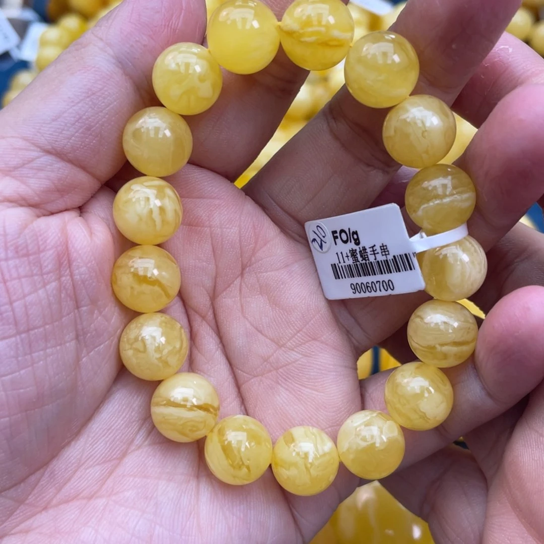 琥珀裸石未镶嵌琥珀蜜蜡11m m