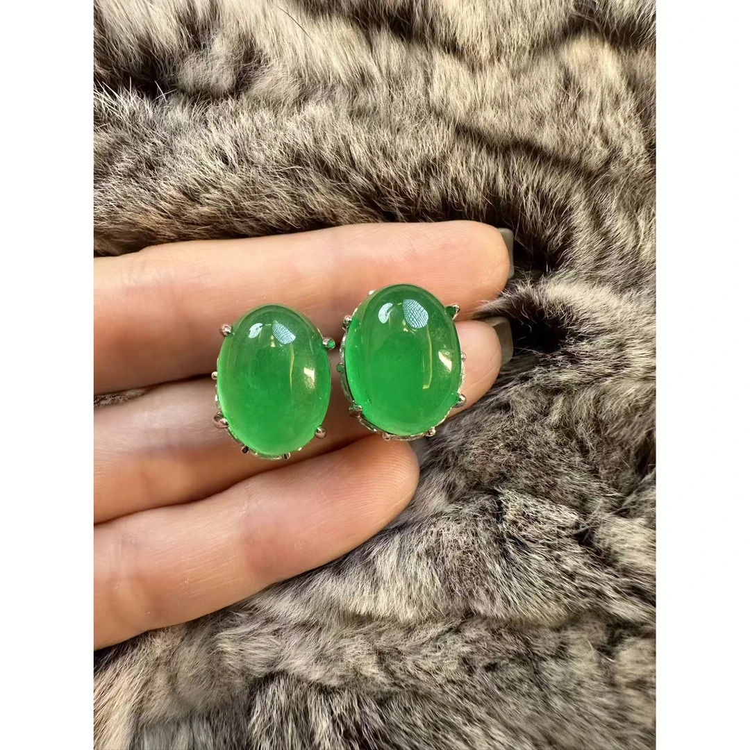 合金合成锆石耳饰 设计师款满镶经典百搭镶嵌耳钉