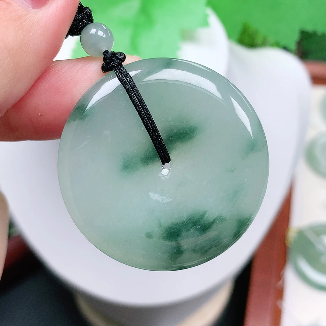 翡翠未镶嵌颈饰平安38.8-5.9