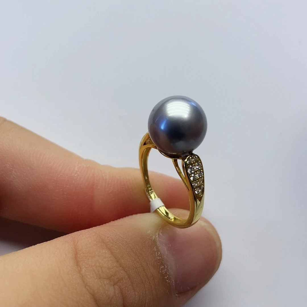 海水珍珠银S925镶嵌戒指