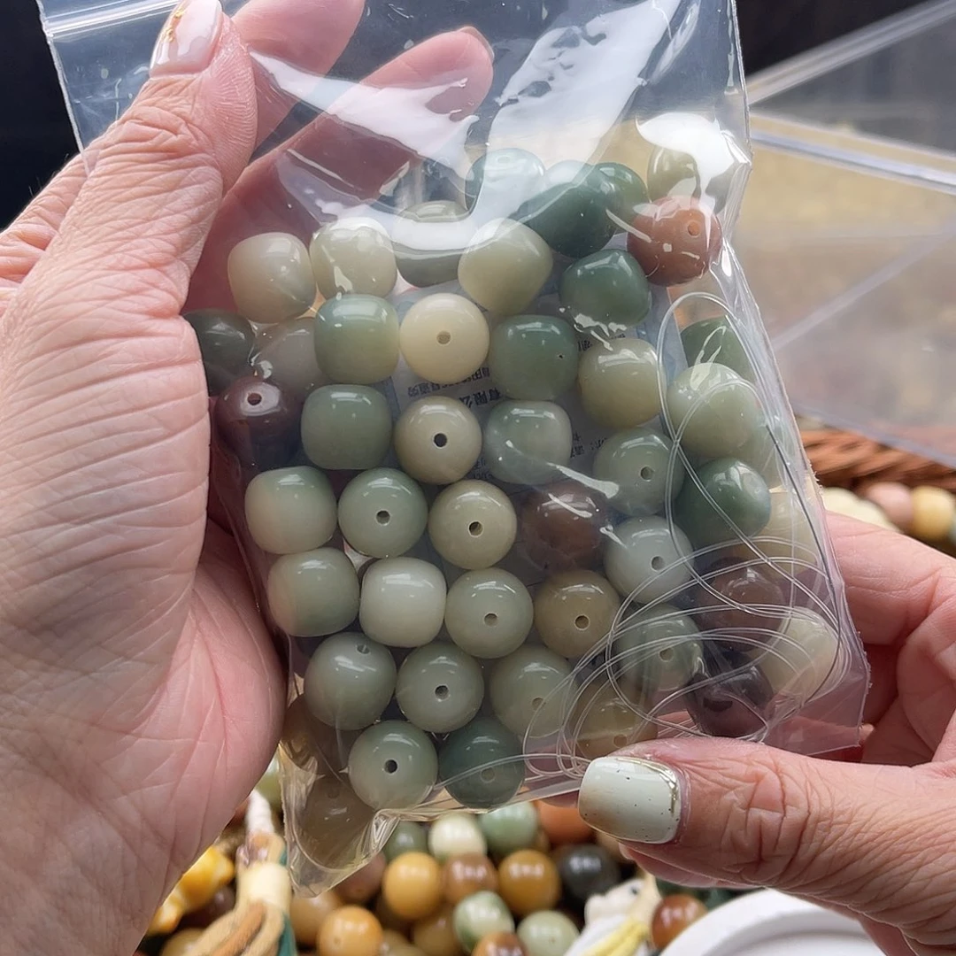 白玉菩提吊坠A/12mm/60颗锅底