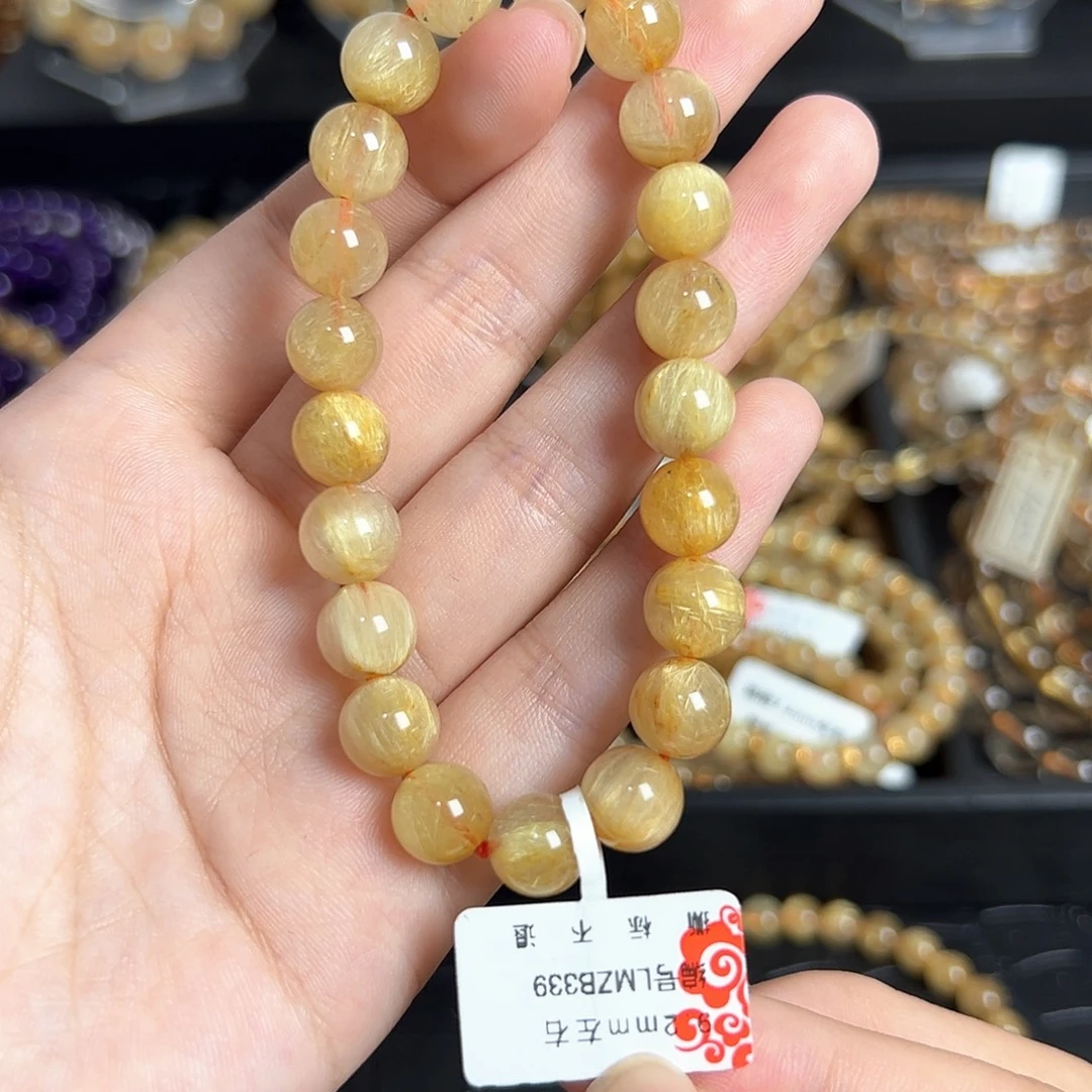 未镶嵌手链水晶天然金发晶