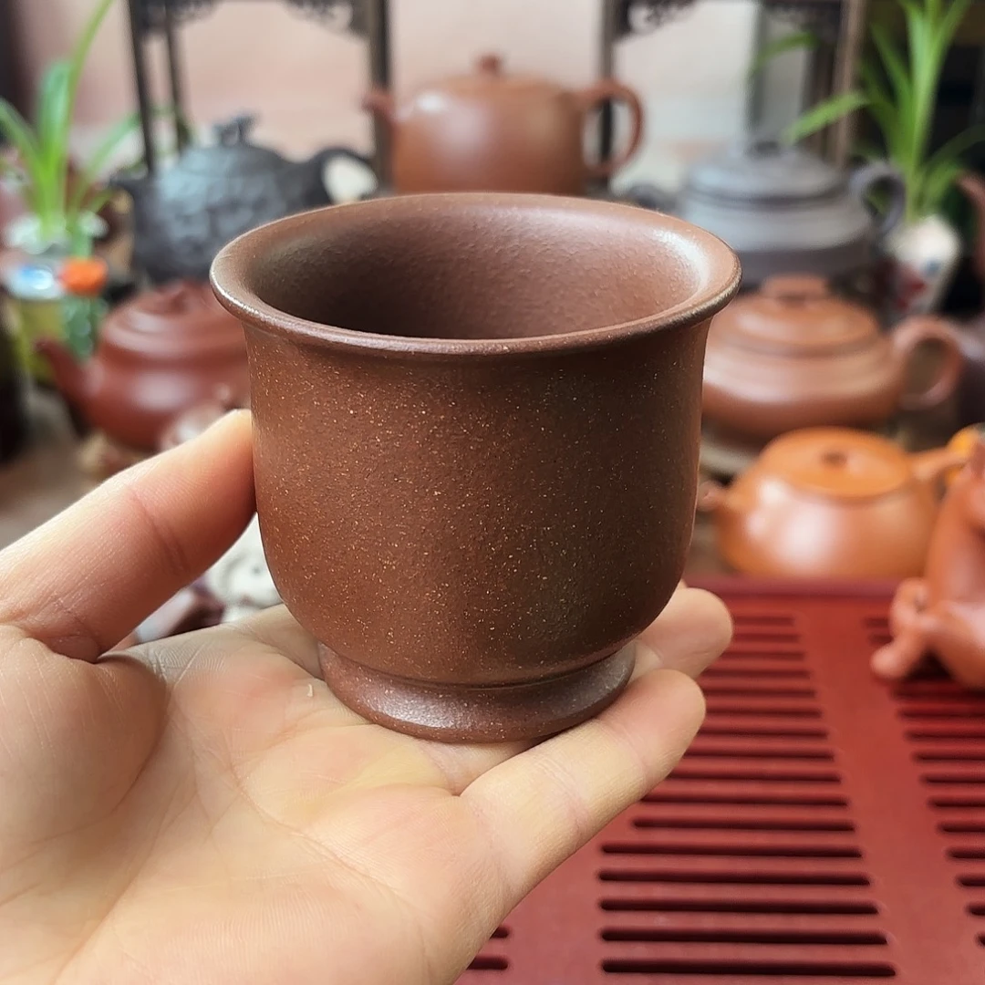 紫砂茶壶主人杯底槽清130cc
