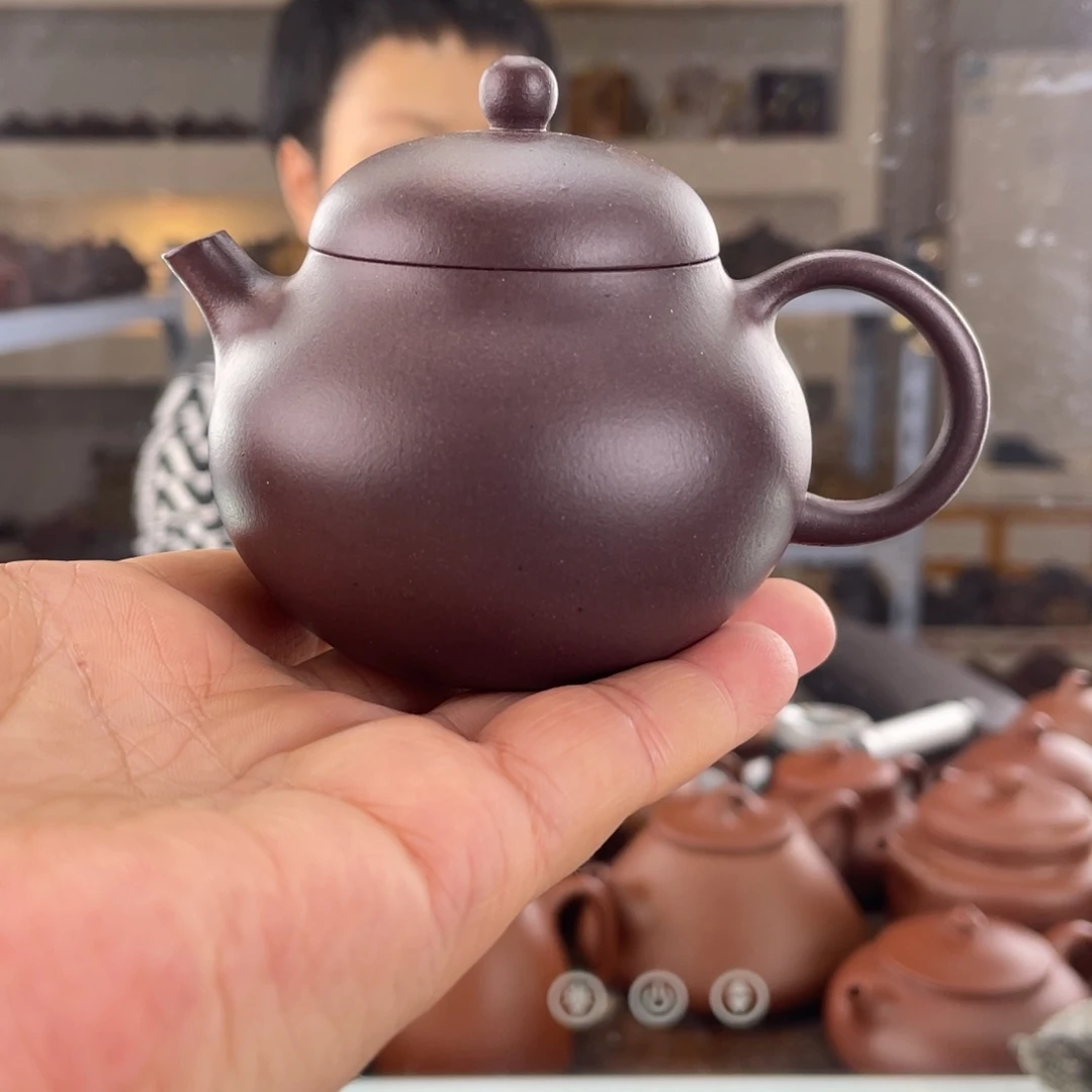 墨***雨茶壶紫砂老紫泥锦辉西施130cc