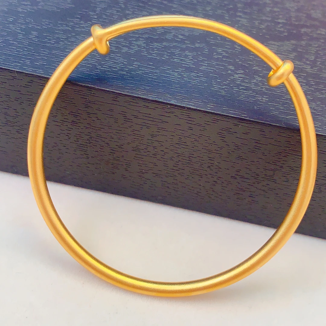 【水贝黄金】足 金999古法推拉手镯A100