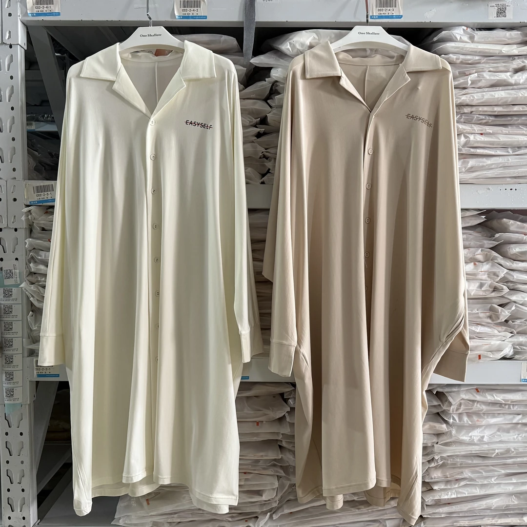 5972大版宽松长袖居家服衬衫连衣裙（ES22UT005）