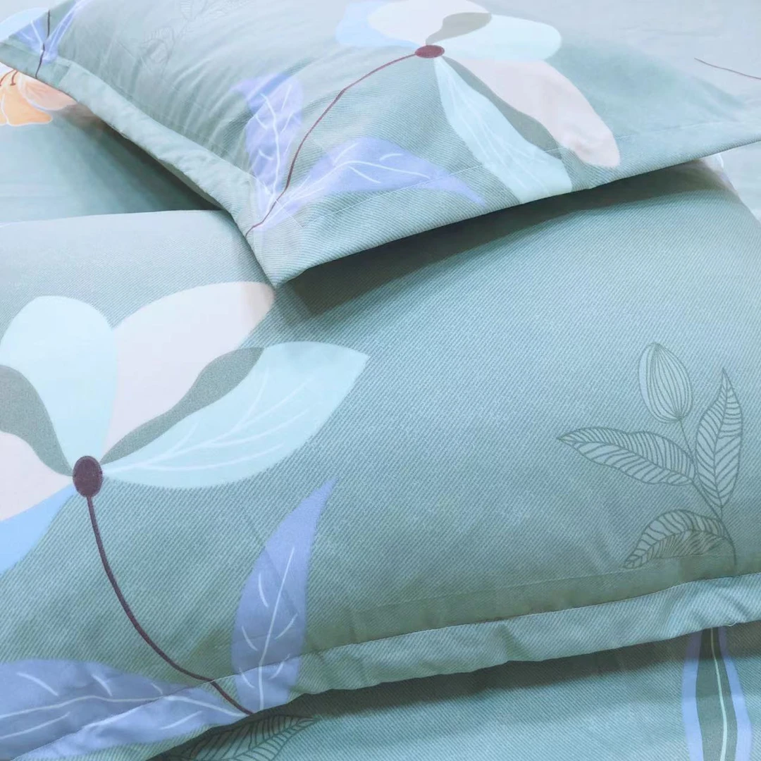 四季通用复古简约风80支加厚舒适四季款可机洗单双人枕套