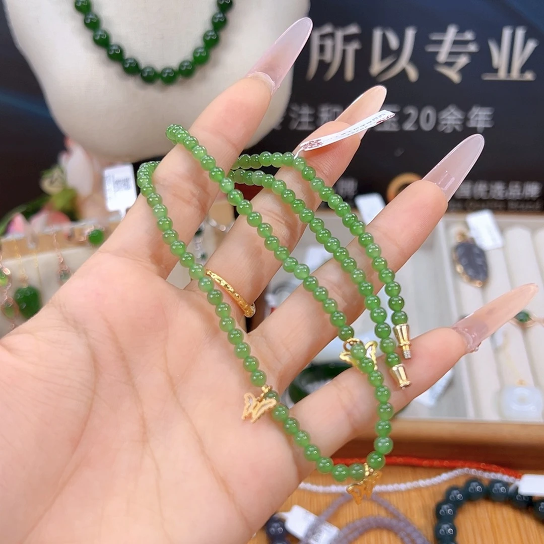 和田玉银S925镶嵌颈饰sj