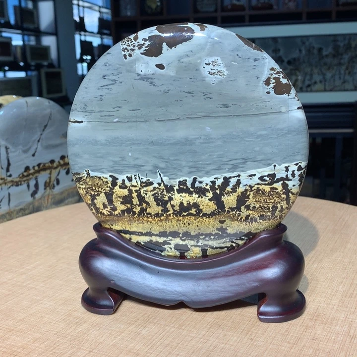 广西国画石摆件，观赏收藏