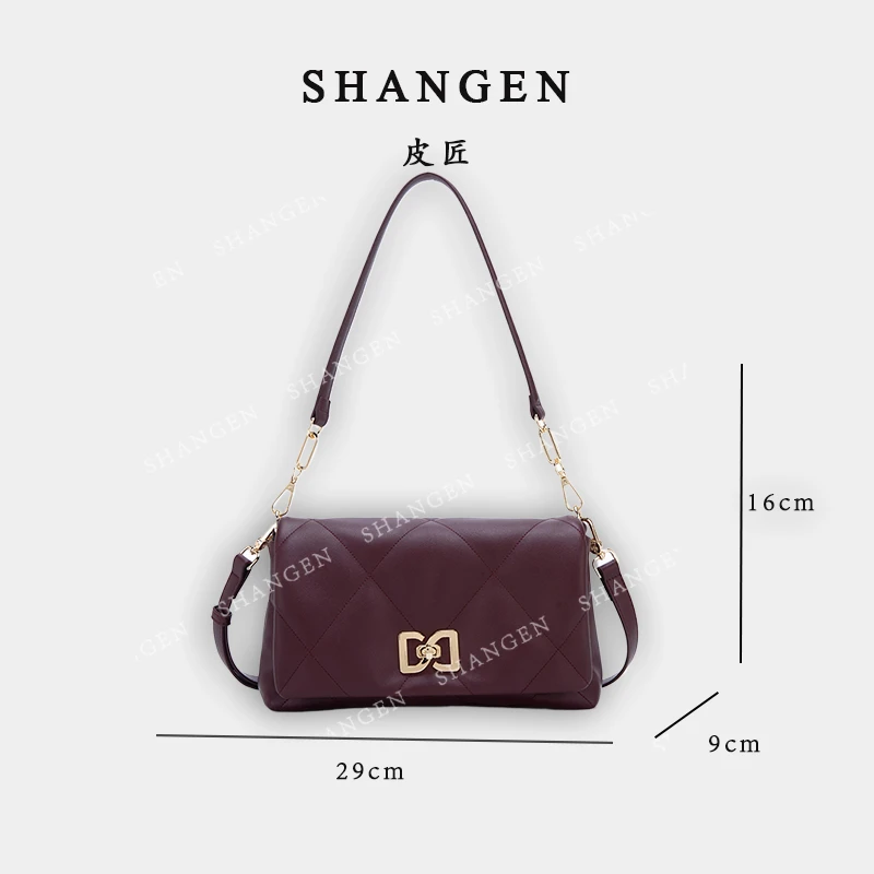 【尚恩CC】BF-68369-帝国红-轻奢时尚女士新款手提单肩斜挎包