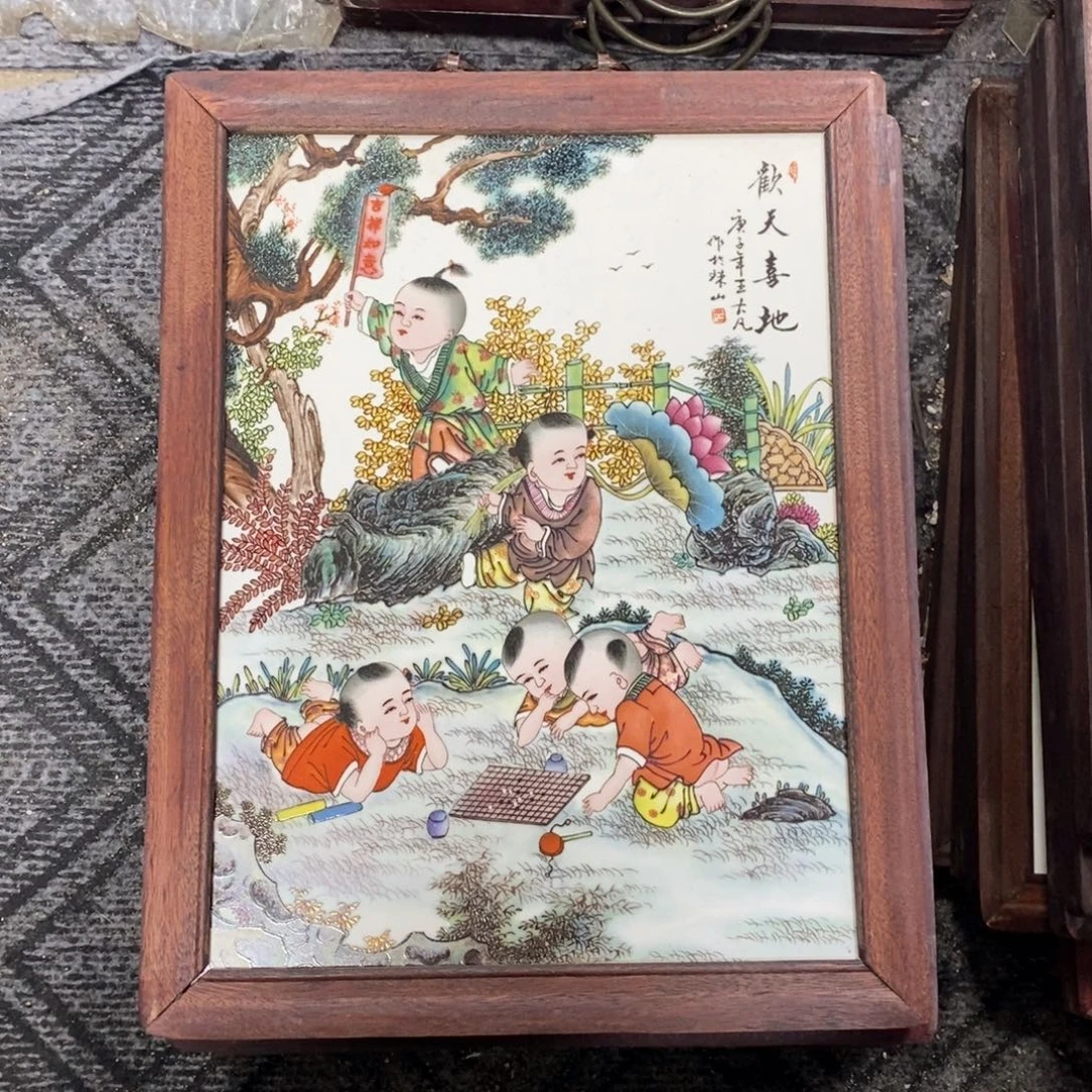 瓷37*28 景德镇瓷板画柴窑烧制