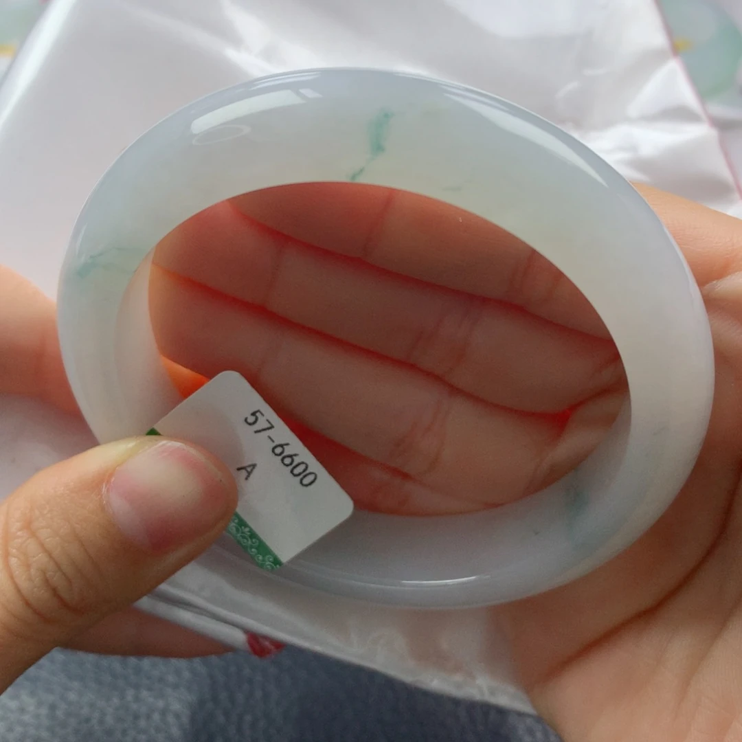 未镶嵌手镯翡翠缅甸天然翡翠A货翡翠57.3正