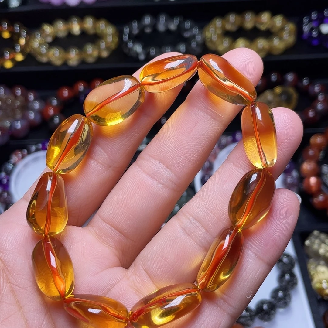 未镶嵌手链水晶巴西金红料毕业级