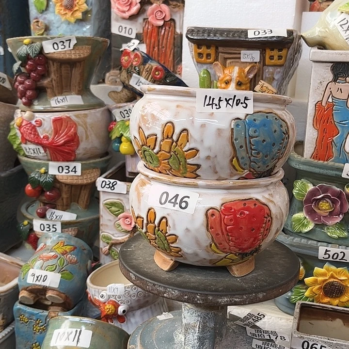 粗陶材质多肉花盆