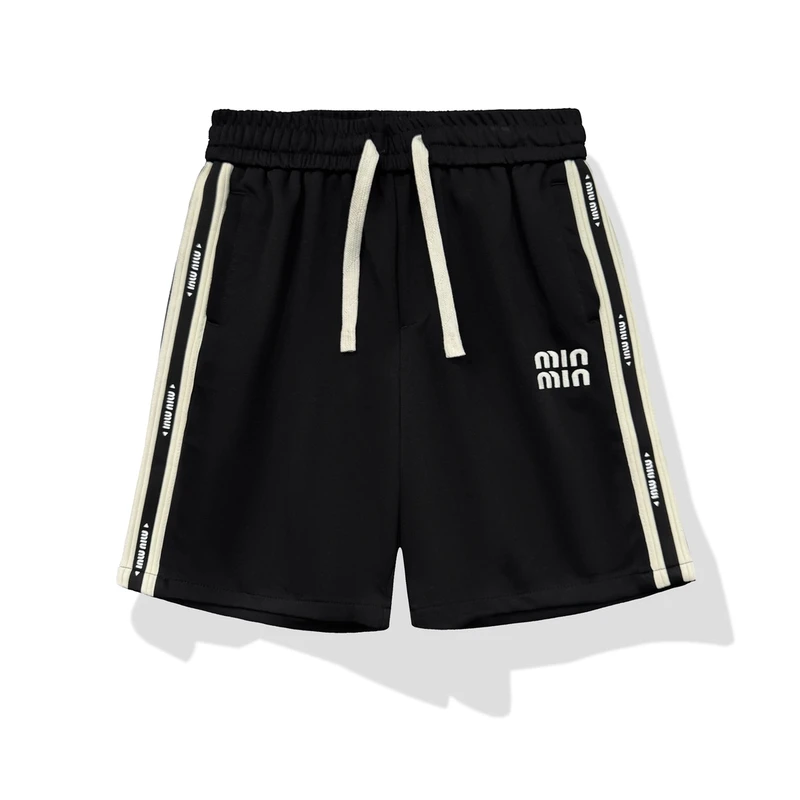 夏季潮牌简约轻奢刺绣字母短裤五分休闲裤宽松