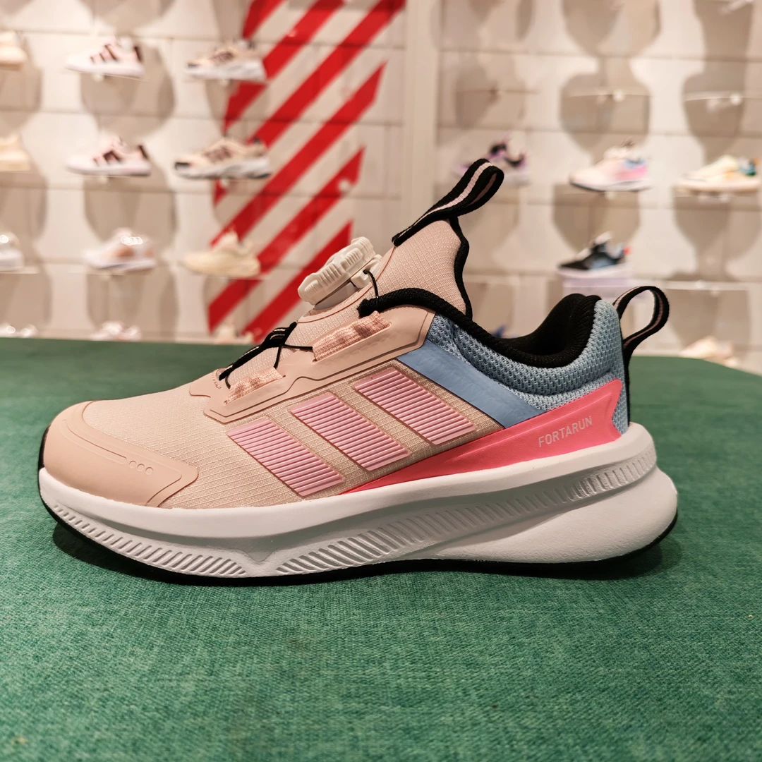 adidas/阿迪达斯儿童25秋新女童透气旋转纽扣鞋运动鞋 HP3588