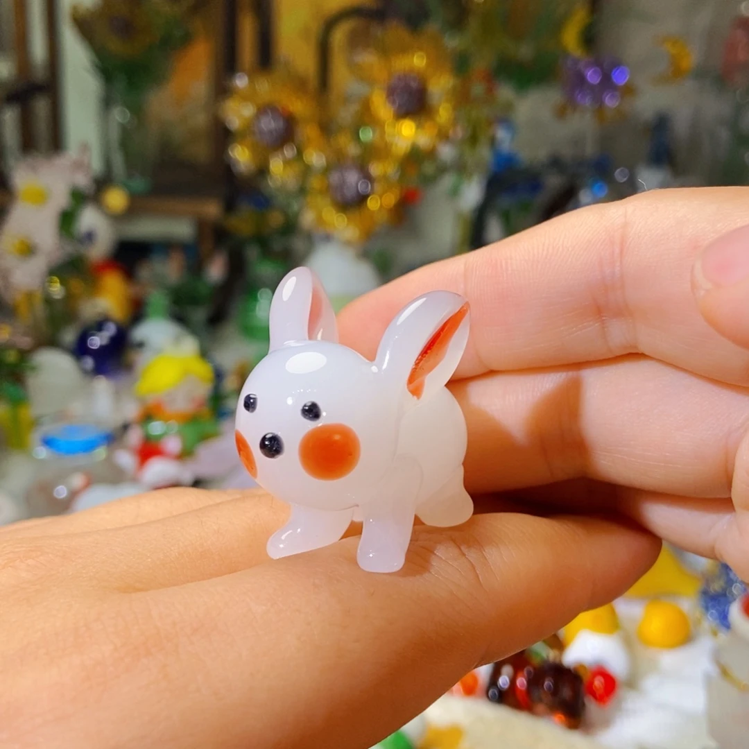 手工艺品琉璃兔子