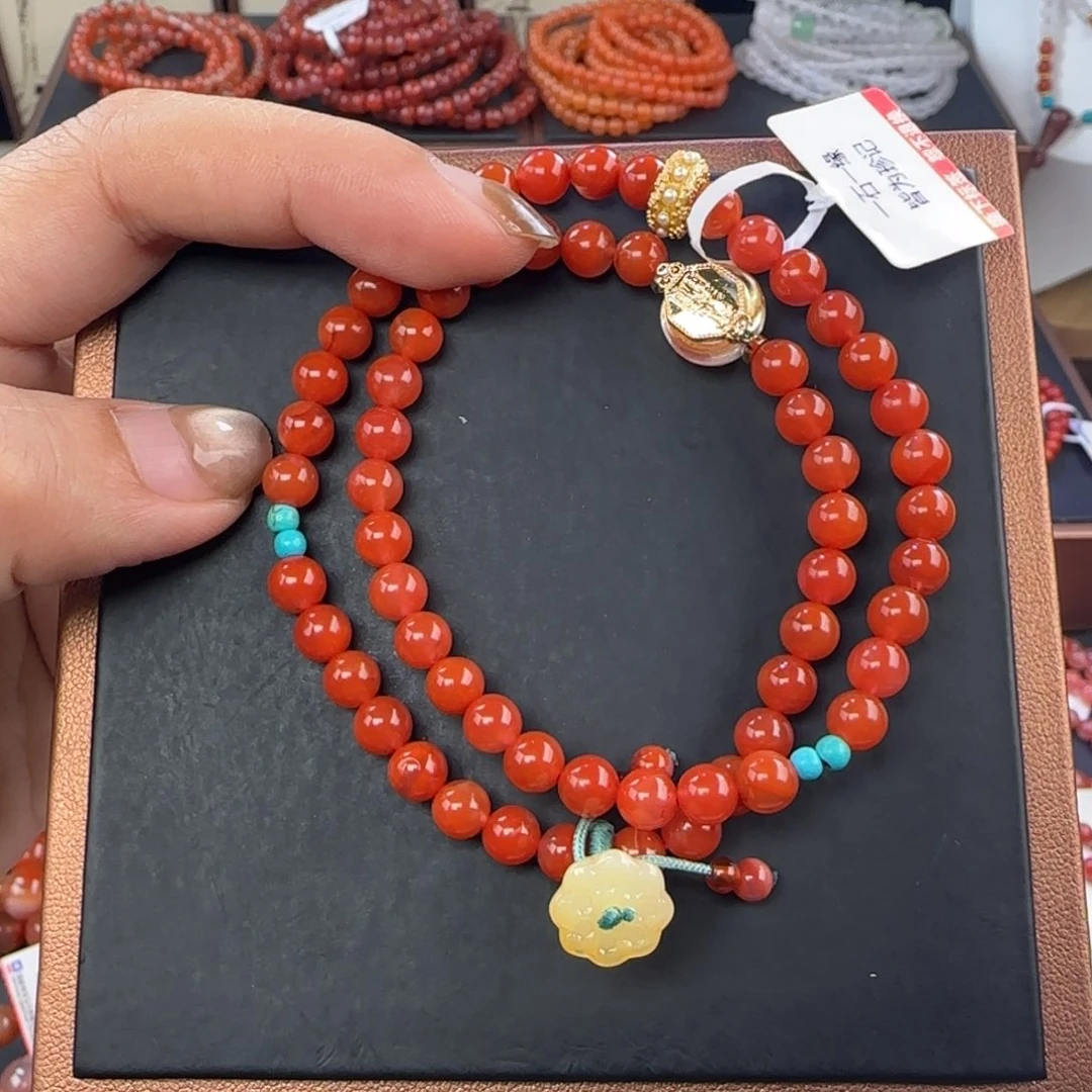 南红玛瑙未镶嵌手链