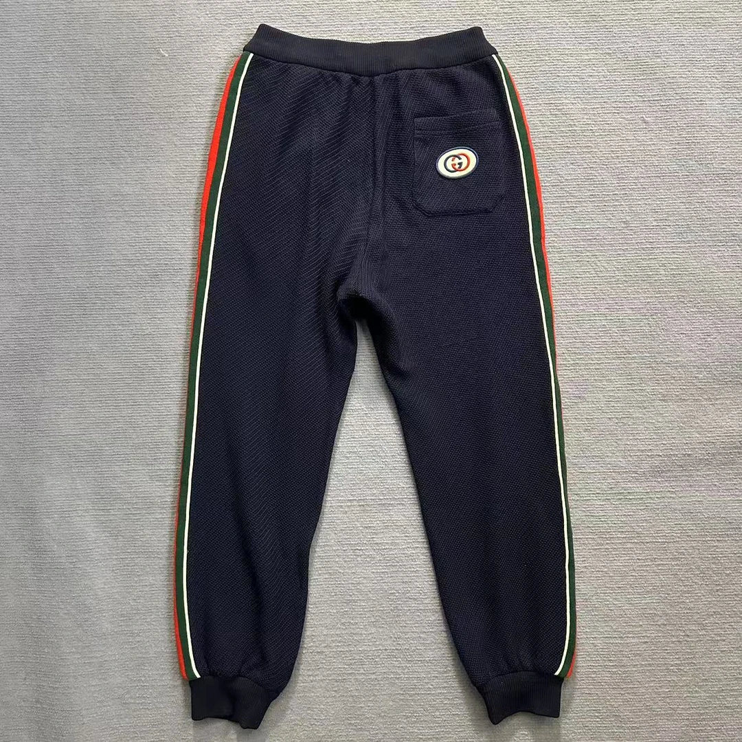 99新 GUCCI/古驰 /藏蓝色抽绳束脚休闲裤/S码